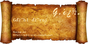 Göbl Örsi névjegykártya